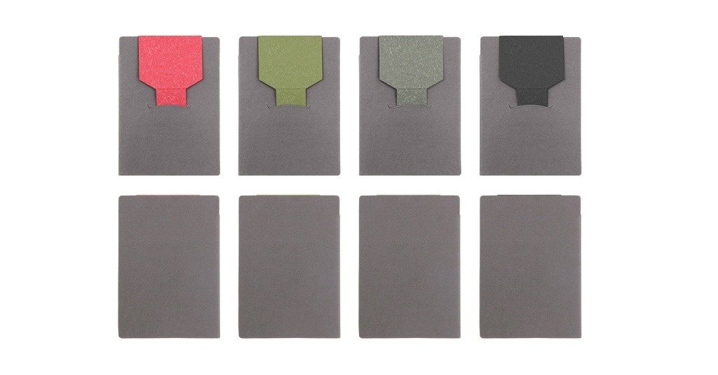 S145 BEETLE eco sticky note set with pads and page markers in compact notepad- group