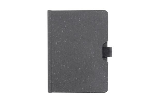 Eco notebook with pen loop and hard cover in compact design- Black