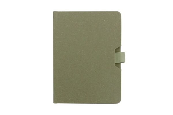 Eco notebook with pen loop and hard cover in compact design- Green