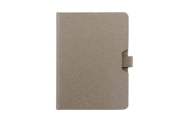 Eco notebook with pen loop and hard cover in compact design- Grey