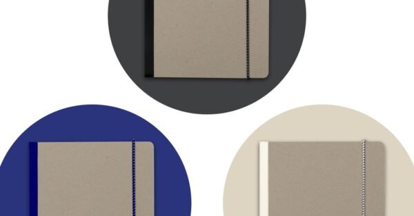 Eco infinity planner with habit tracker and calendar in recycled greyboard cover- color