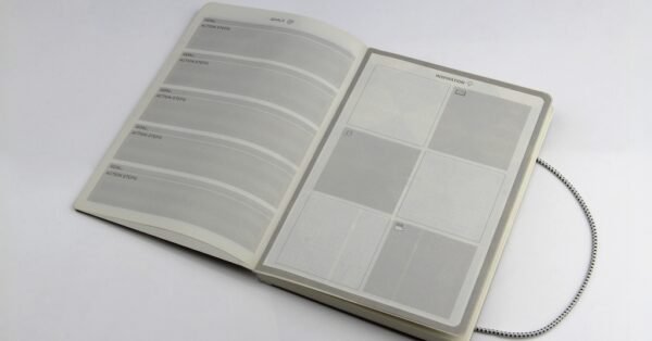 Eco infinity planner with habit tracker and calendar in recycled greyboard cover- inner 5
