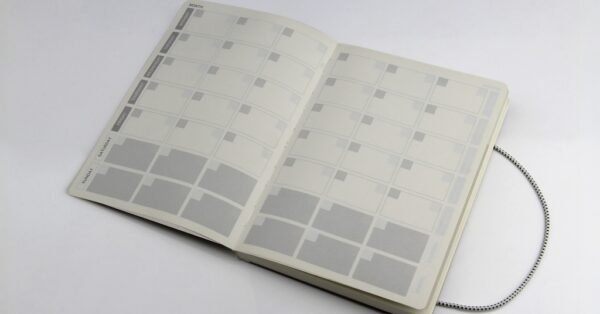 Eco infinity planner with habit tracker and calendar in recycled greyboard cover- inner 8