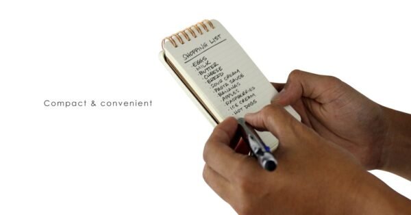 S150 OLIVER vegan leather notepad with 100 lined and plain pages- compact