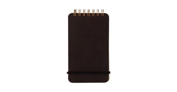 S150 OLIVER vegan leather notepad with 100 lined and plain pages- front view