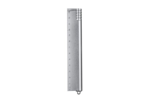 S151 POMELO 3-in-1 stationery kit with pen, bookmark, and ruler in ABS case- Silver