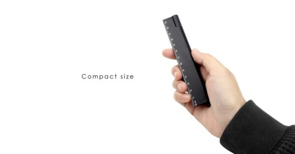 S151 POMELO 3-in-1 stationery kit with pen, bookmark, and ruler in ABS case- compact size