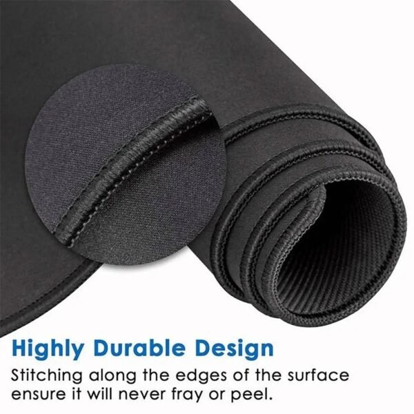 Black table mouse pad TP01E with printed Windows and Office shortcuts - highly durable