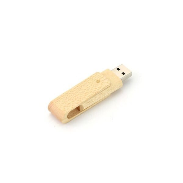 Mini wood swivel drive in eco-friendly light brown design - closed