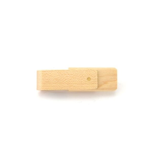 Mini wood swivel drive in eco-friendly light brown design - customlogo