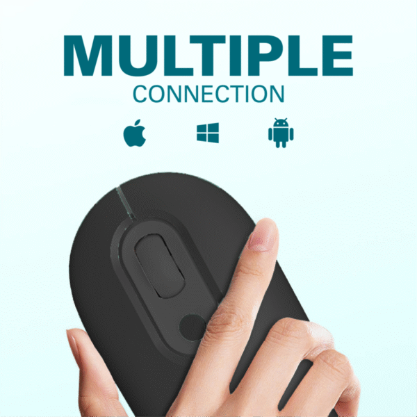 Black dual mode Bluetooth and 2.4G wireless mouse WM03 - multiple