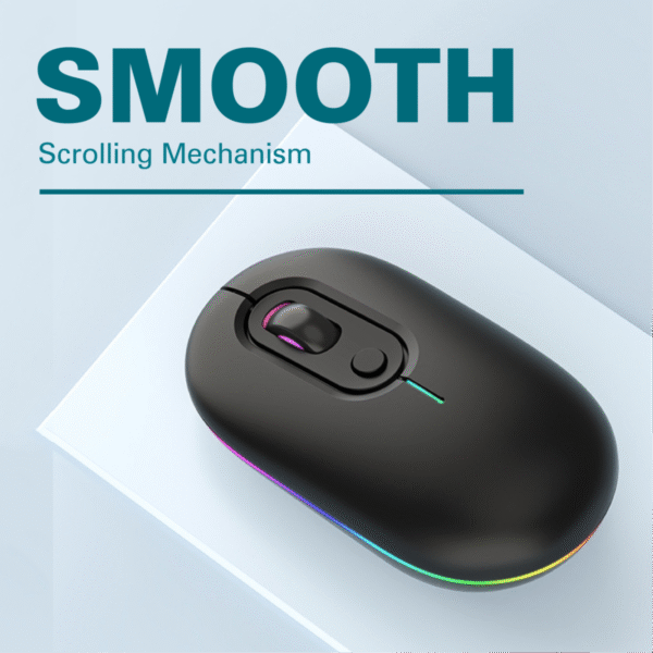 Black dual mode Bluetooth and 2.4G wireless mouse WM03 - smooth