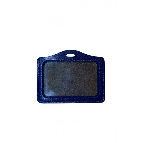 navy Farmerce PVC landscape ID holder with logo print – Singapore event use