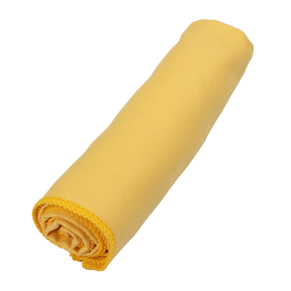 yellow Qelita TW10 polyester sport towel 14x30 inch eco-dye design