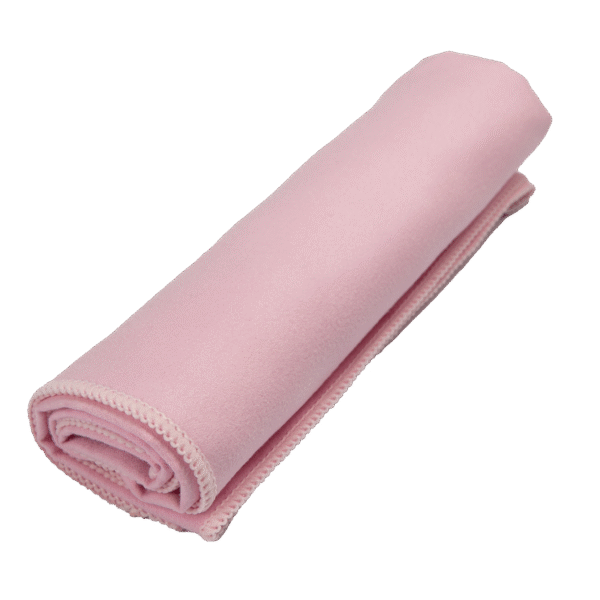 pink Qelita TW10 polyester sport towel 14x30 inch eco-dye design