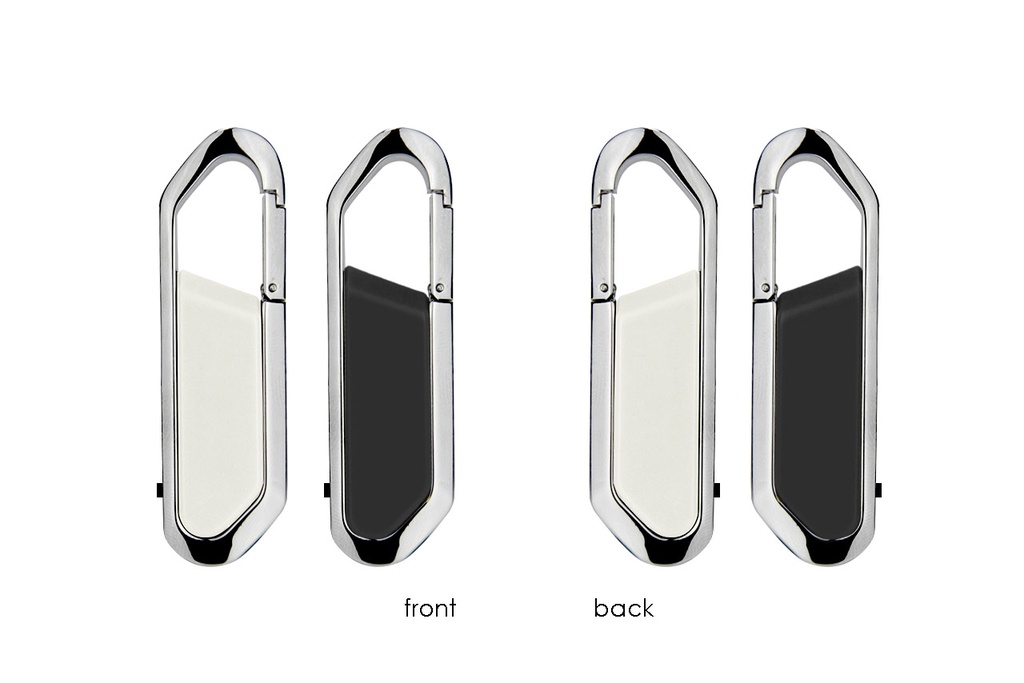 EZ380 16GB NOVA USB Flash Drive with metal and ABS body- Front and back view