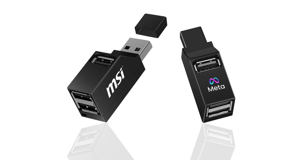 EZ474 NEBULA USB Hub with 3 USB 2.0 ports- With logo