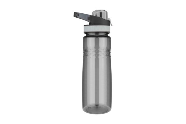 830ml PET drink bottle with flip lid and side handle- Black