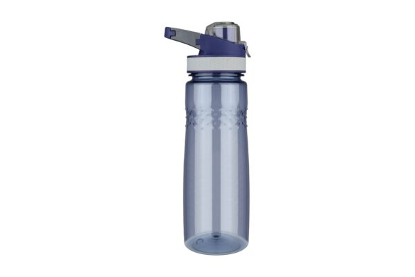 830ml PET drink bottle with flip lid and side handle- Blue