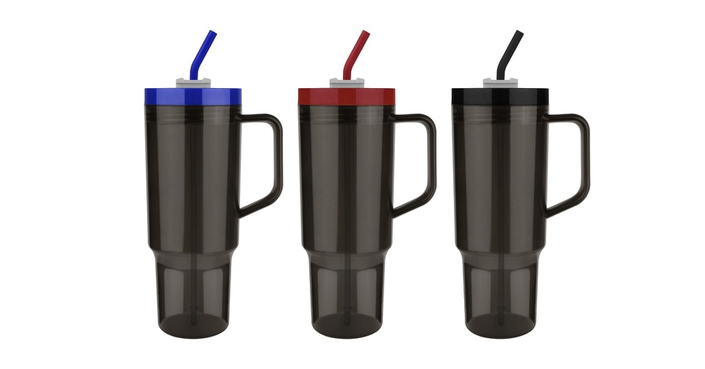1200ml big drink tumbler with straw and screw-on lid- Group