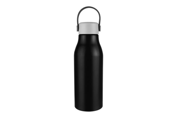 650ml recycled aluminium drink bottle with silicone strap- Black