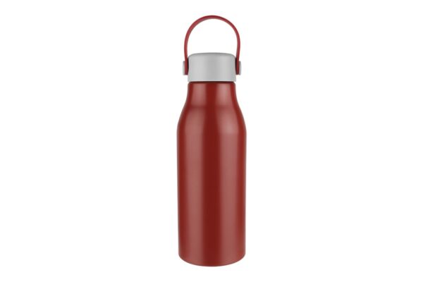 650ml recycled aluminium drink bottle with silicone strap- Red