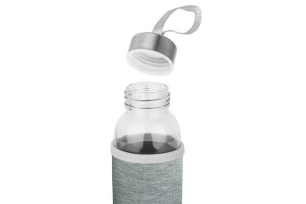 300ml glass bottle with neoprene pouch and carrying strap- Cap