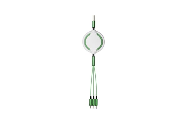 SG120 HURRICANE 3in1 Charging Cable – Portable & Retractable- Green