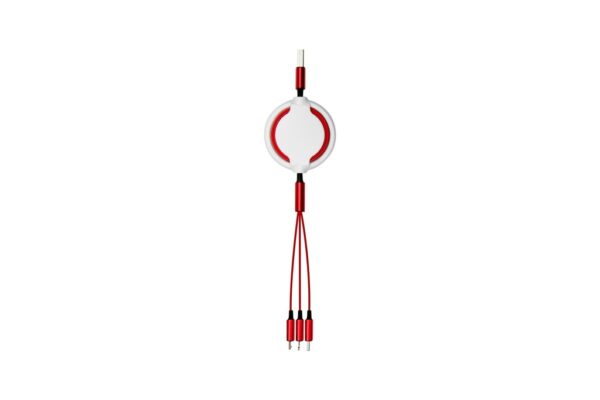 SG120 HURRICANE 3in1 Charging Cable – Portable & Retractable- Red