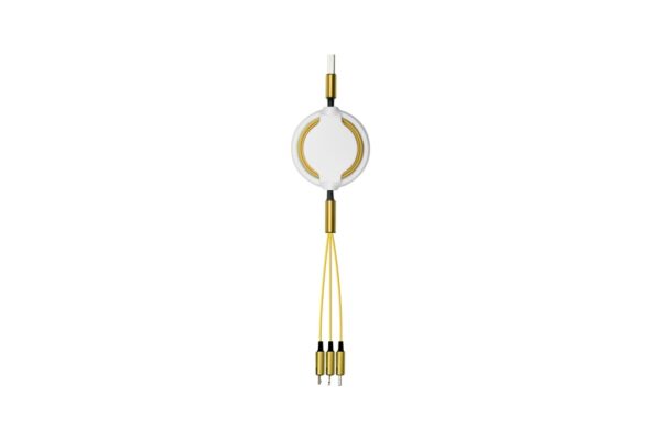 SG120 HURRICANE 3in1 Charging Cable – Portable & Retractable- Yellow