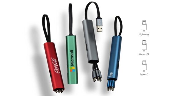 SG122 TRINKET Charging Cable for Fast Multi-Device Charging- With logo