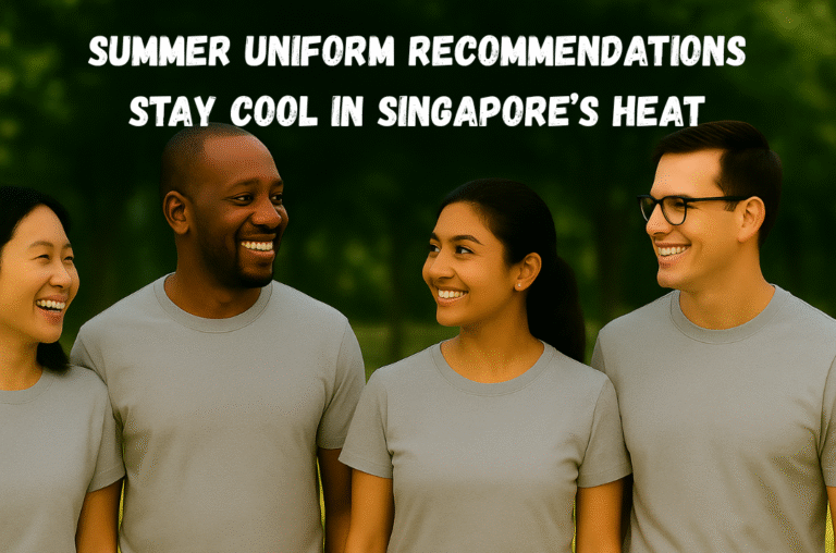 Summer round neck uniform – breathable and comfortable for Singapore weather