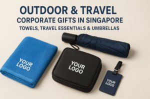 outdoor and travel corporate gifts Singapore – towels, travel essentials and umbrellas