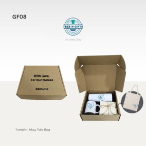 Personalised Tumbler, Mug & Tote Bag Gift Set – GF08