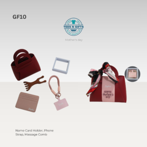Personalised Card Holder, Massage Comb & Phone Strap Gift Set – GF10