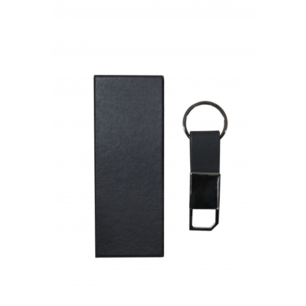 custom PU leather keychain Singapore kc3202_black