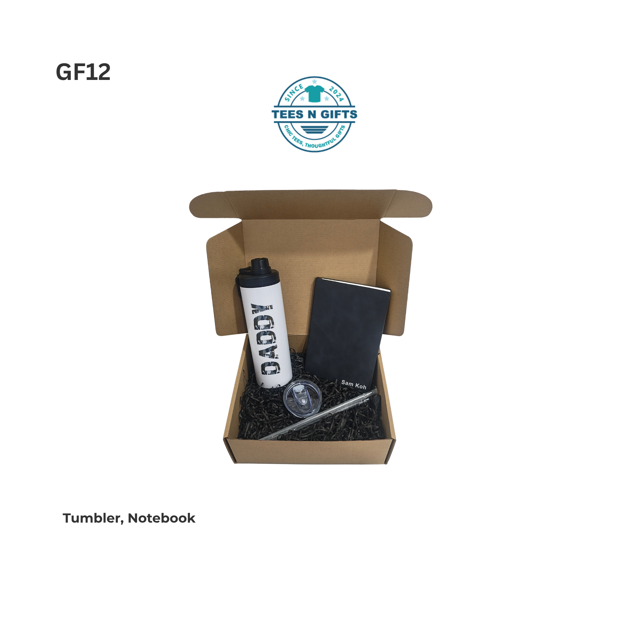 personalised tumbler & notebook gift set-1