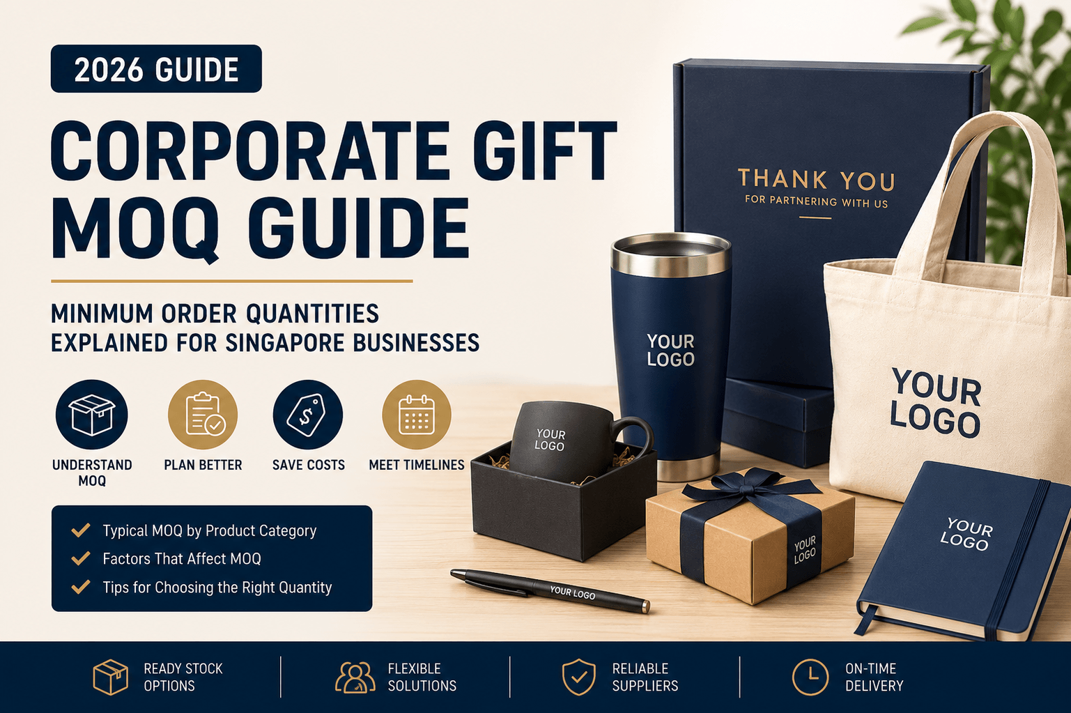 Corporate gift MOQ Singapore guide with bulk order products and packaging samples