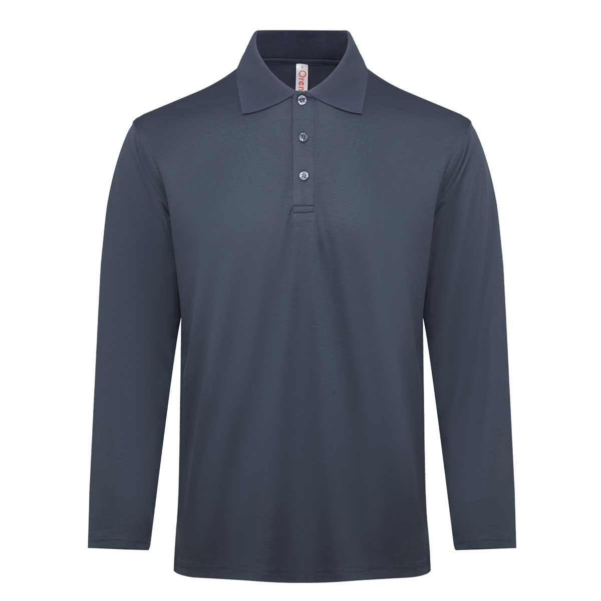 quick dry long sleeve polo tee QD84-dark grey