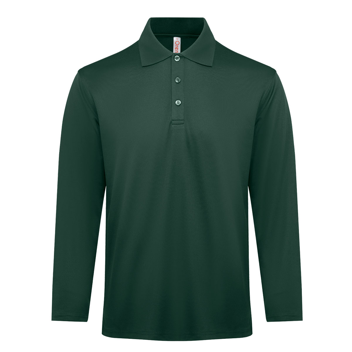 quick dry long sleeve polo tee QD84-forest green
