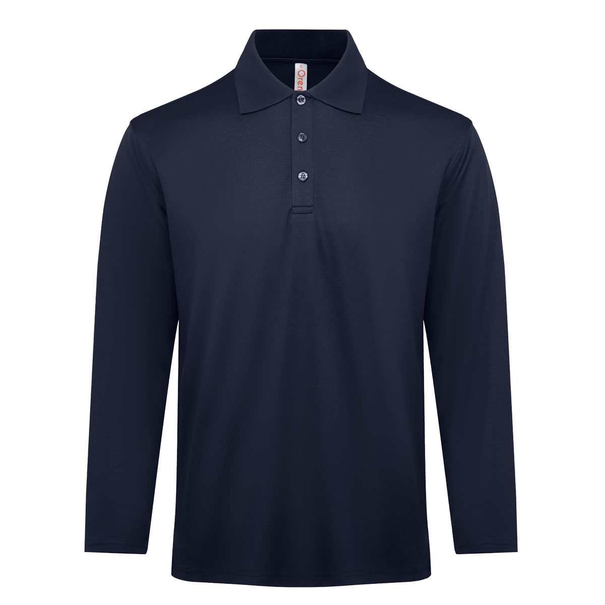 quick dry long sleeve polo tee QD84-navy