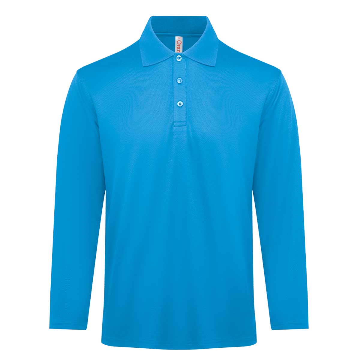 quick dry long sleeve polo tee QD84-sea blue