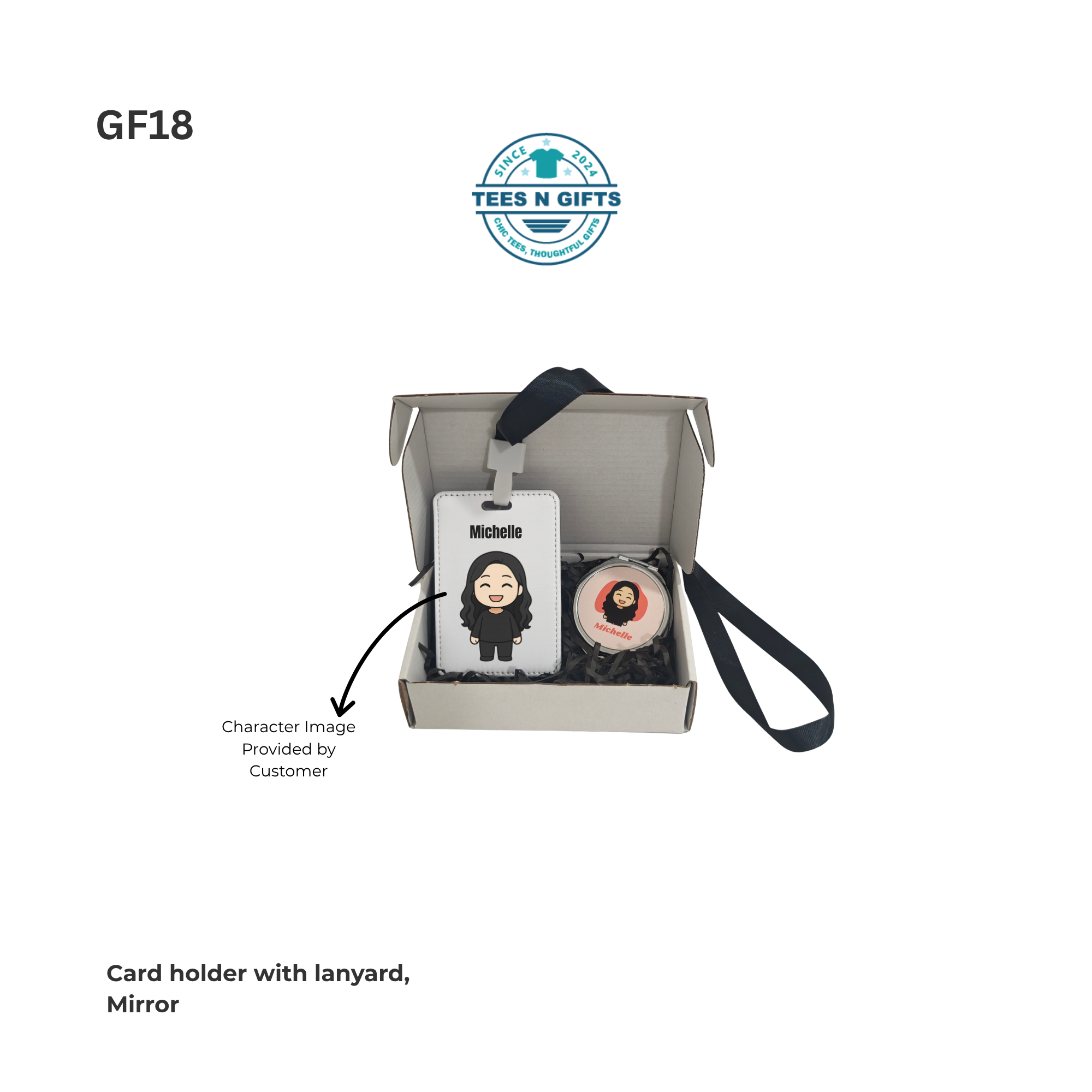 Personalised Card Holder and Mirror Gift Set-1