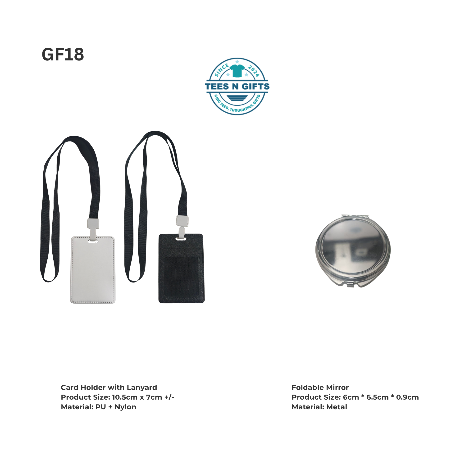 Personalised Card Holder and Mirror Gift Set-3