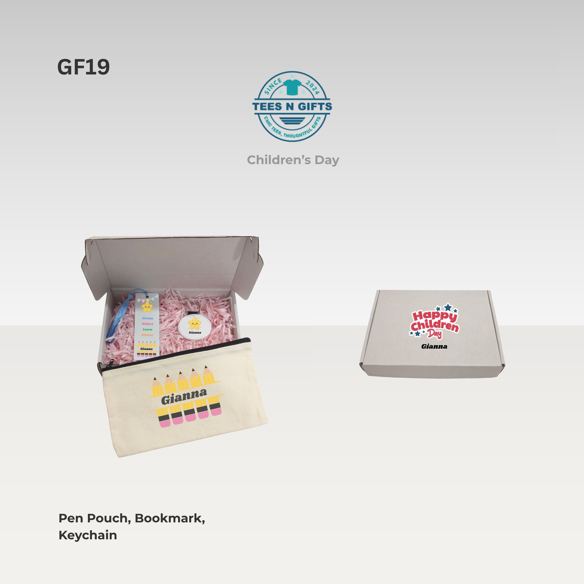 Personalised Bookmark Keychain Pouch Gift Set Singapore-1