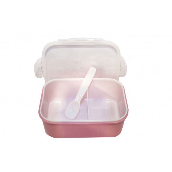 custom food container with spoon ce38_open