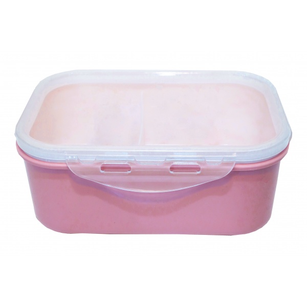 custom food container with spoon ce38_pink