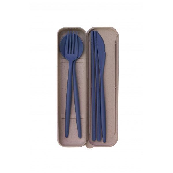 wheat fiber cutlery set ce54_navy