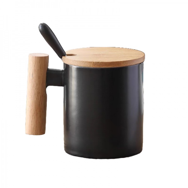 ceramic mug with spoon singapore cr23_black
