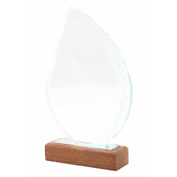 wooden crystal award plaque singapore sv34-white